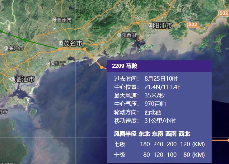 第9号台风马鞍登陆广东电白沿海