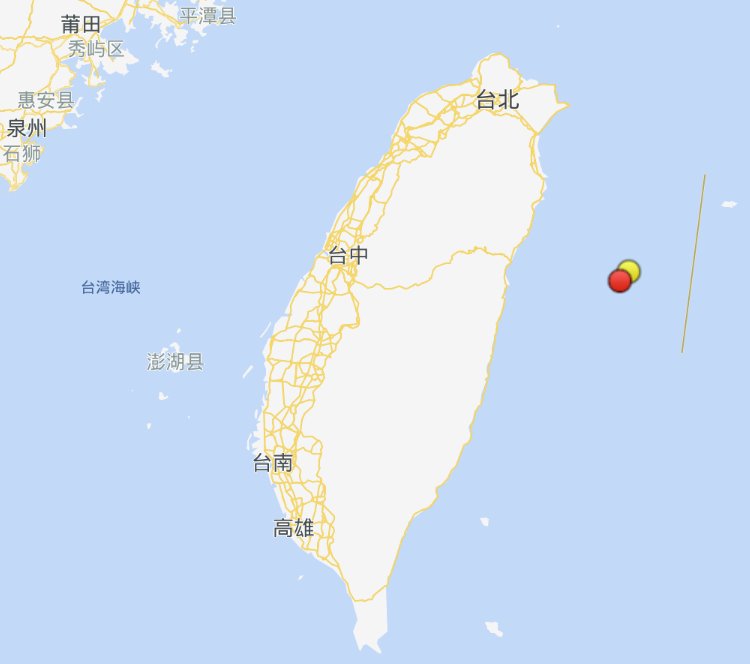 台湾省花莲县海域发生4.2级地震