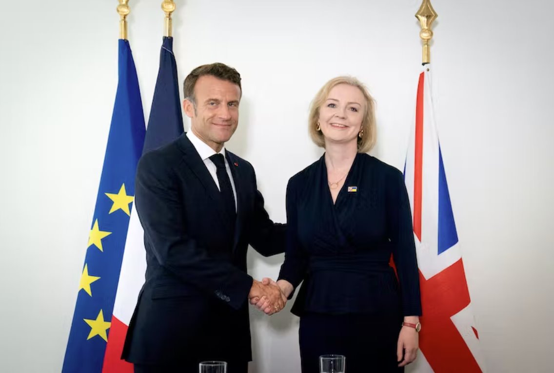 英国首相利兹特拉斯表示 法国总统马克龙是朋友