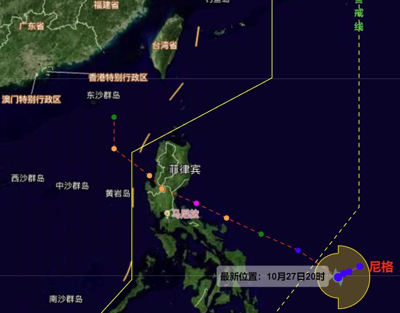 第22号台风尼格路径图