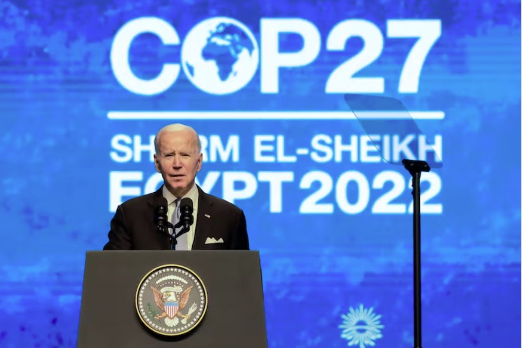 COP27：拜登说气候危机关乎“地球的生命”