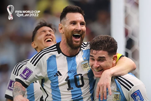梅西传射阿根廷进决赛