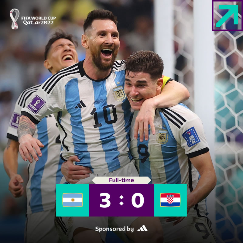 梅西传射阿根廷进决赛
