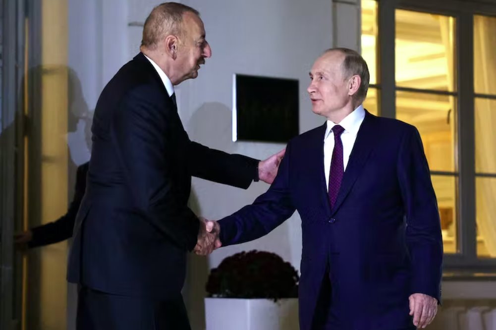普京与阿塞拜疆总统会谈 讨论有争议的南高加索地区