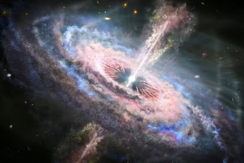 凶猛的黑洞揭示了早期宇宙的“时间膨胀”
