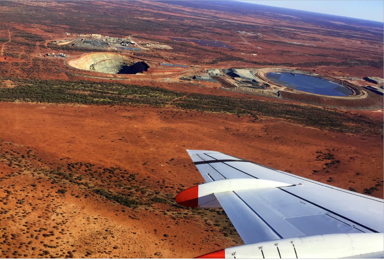 2018年8月5日，Sandfire位于西澳大利亚的Degrussa铜矿作业鸟瞰图。