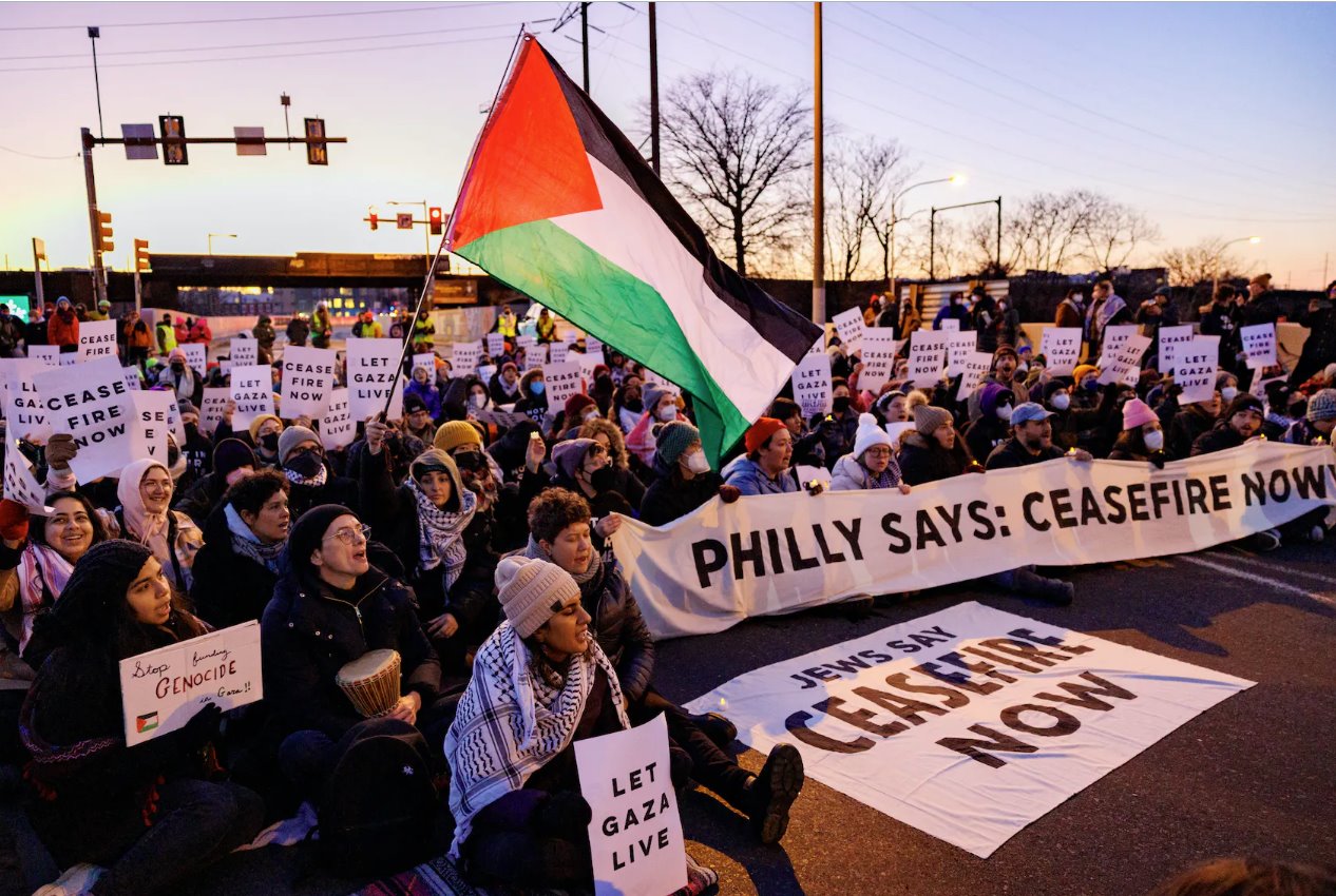 美国犹太团体在八个城市要求加沙停火