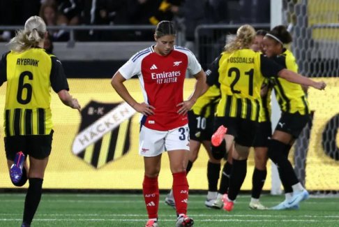 欧洲女子冠军联赛第二轮哈肯1-0阿森纳