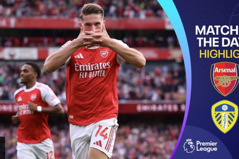 英超联赛阿森纳5-0利兹联