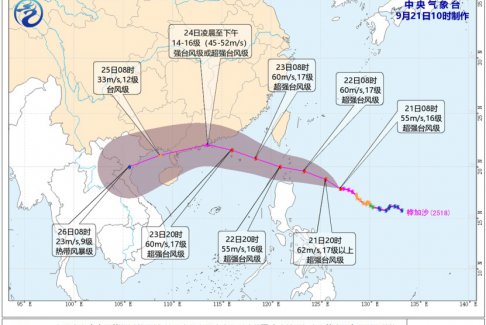 超强台风“桦加沙”将登陆广东