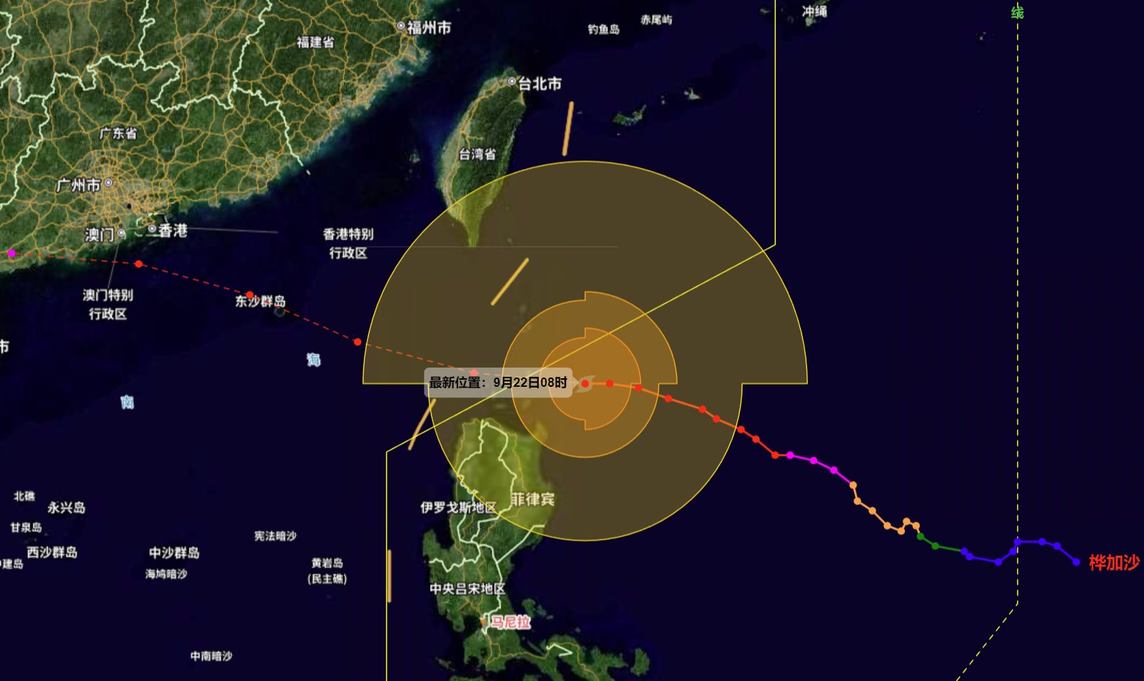 台风“桦加沙”何时登陆？