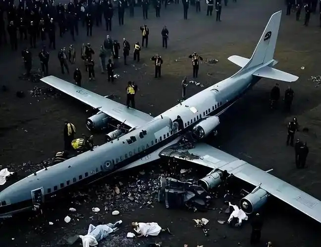 美国一飞机坠毁 附近大楼被撞