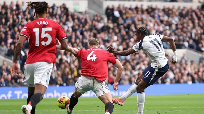 托特纳姆热刺队的马蒂斯·特尔得分