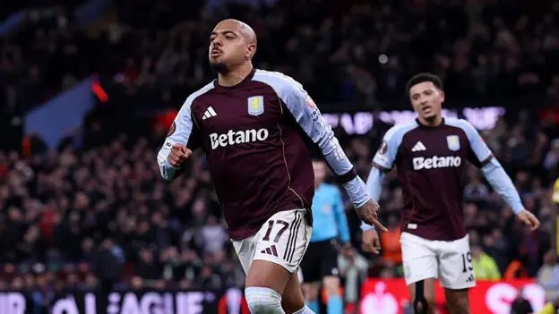 多尼尔·马伦上半场为阿斯顿维拉梅开二度