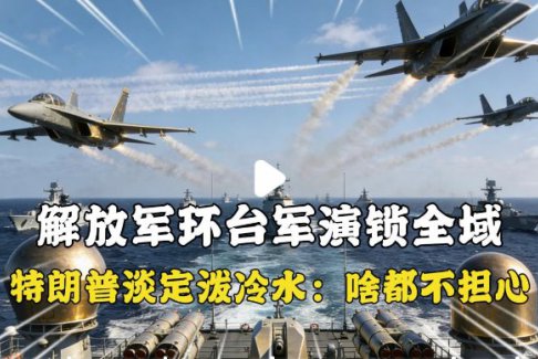 特朗普称不担心解放军绕台军演