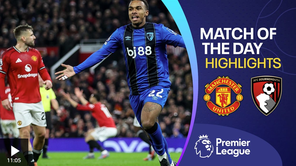 克鲁皮为伯恩茅斯扳平比分,这场4-4大战惊心动魄,对手是曼联