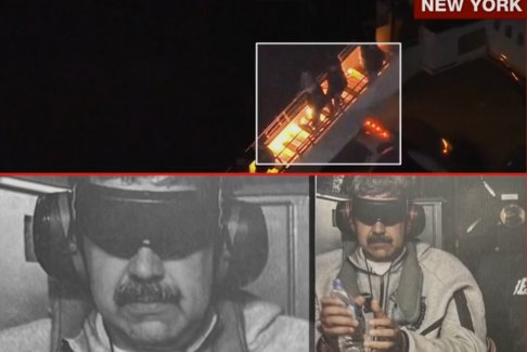 载有马杜罗的飞机抵达美国纽约