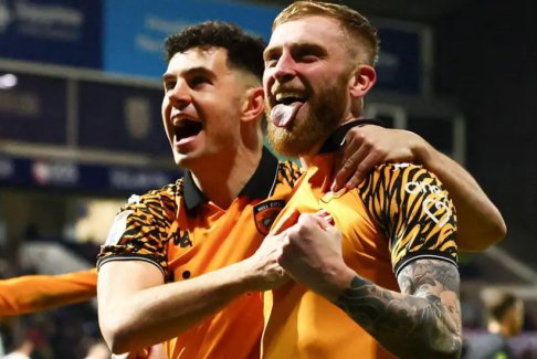 英冠联赛第28轮普雷斯顿0-3赫尔城