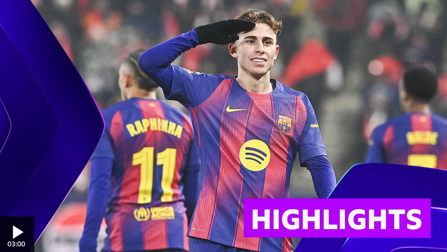 洛佩兹的精彩表现帮助巴塞罗那在六球大战中击败布拉格