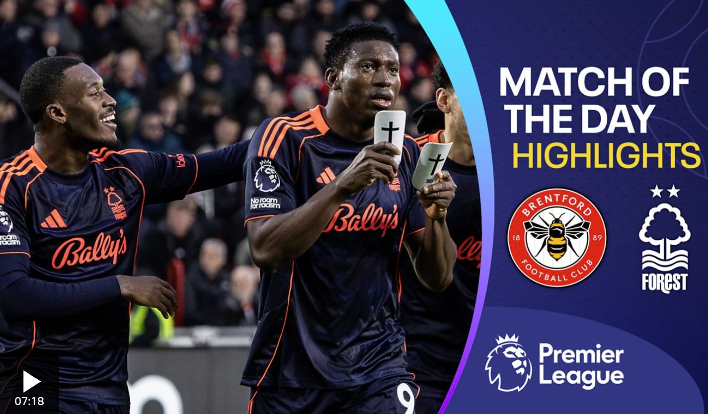 森林队在客场战胜布伦特福德后，保级希望大增。