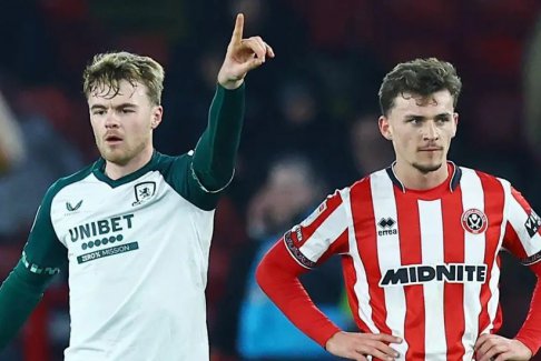 英冠联赛谢菲尔德1-2米德尔斯堡