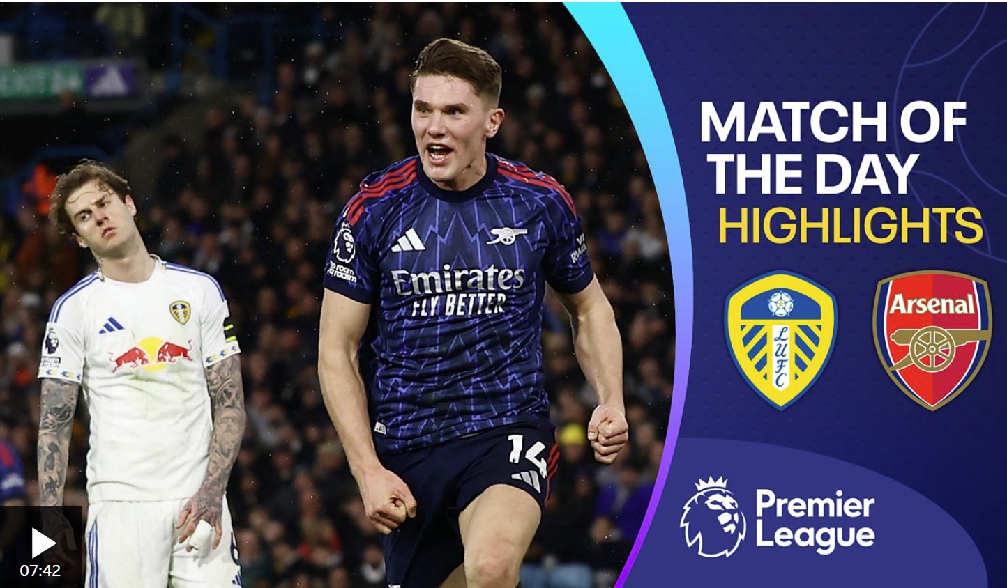 阿森纳大胜利兹联，攻入四球