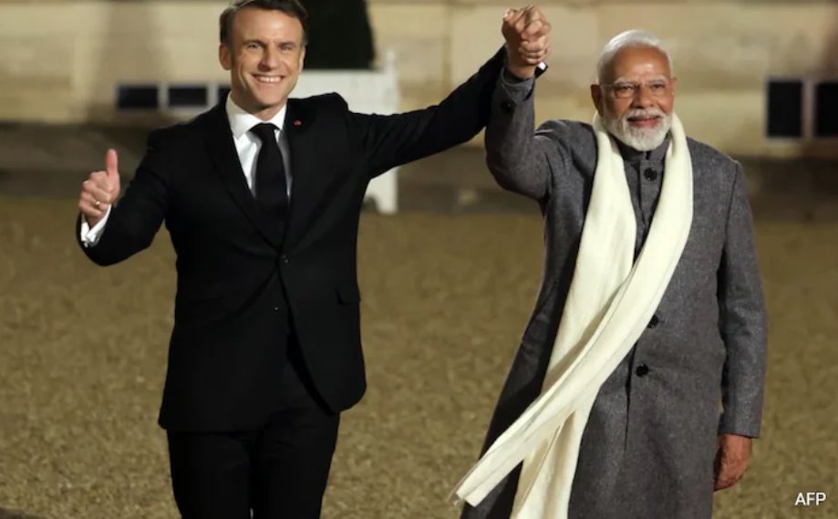 这将是马克龙应印度总理莫迪的邀请第四次访问印度