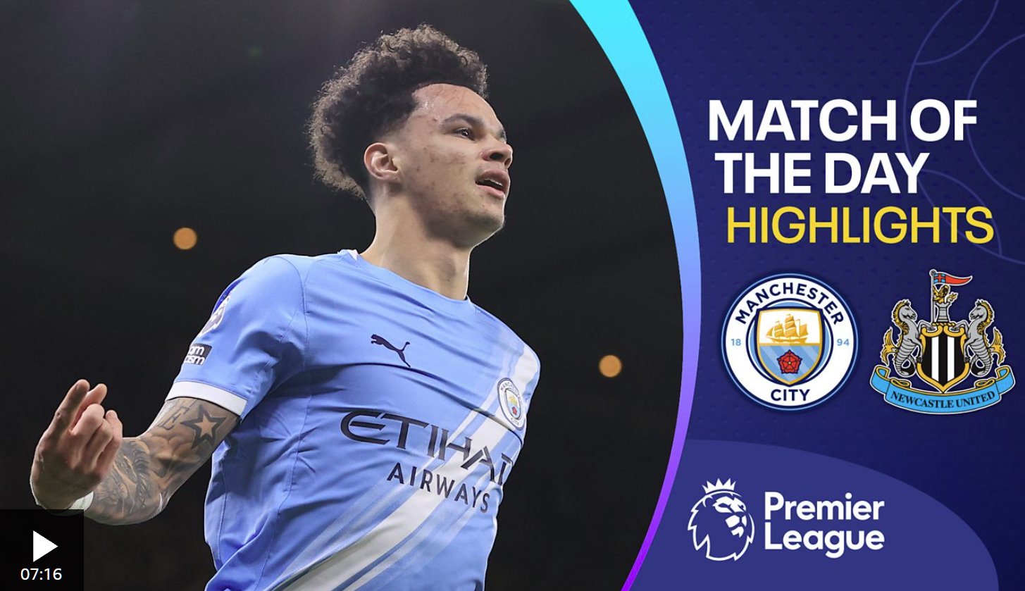 奥莱利梅开二度,曼城击败纽卡斯尔联