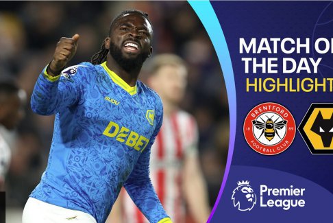 英超联赛布伦特福德2-2狼队