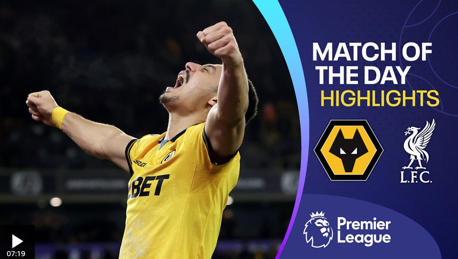 狼队爆冷击败利物浦