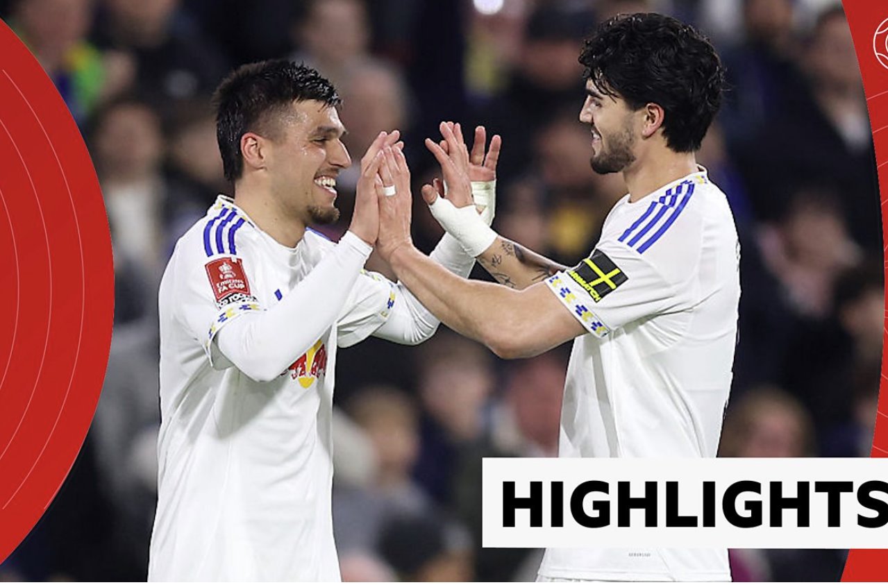 利兹联轻松战胜诺维奇，晋级四分之一决赛。