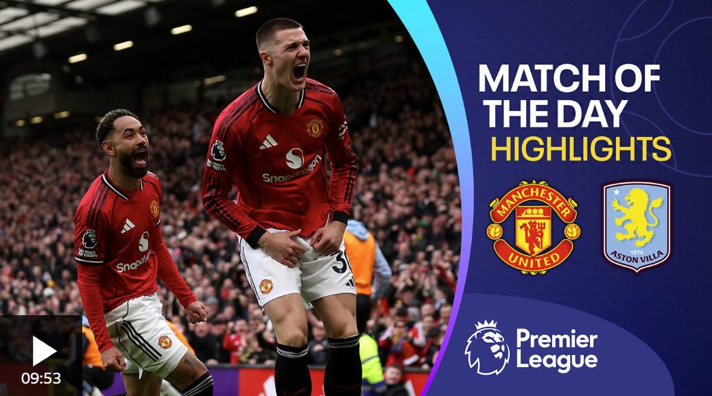 曼联3-1阿斯顿维拉