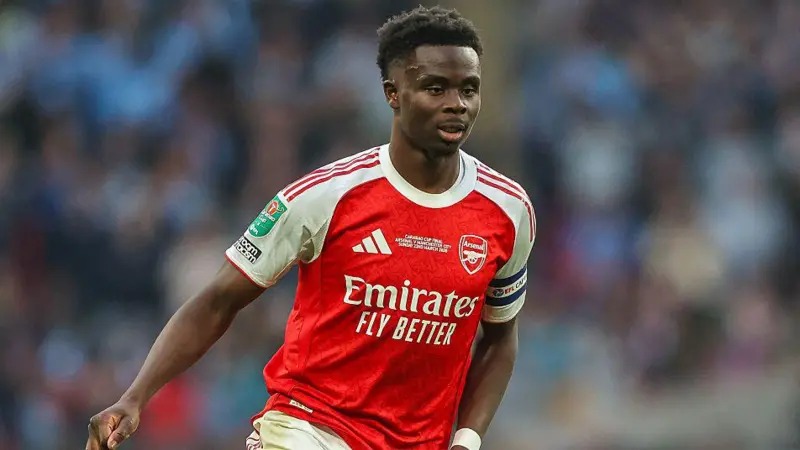 布卡约·萨卡本赛季已为阿森纳在各项赛事中攻入9球