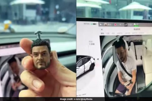 模型人头遮挡特斯拉摄像头躲避FSD驾驶员监控系统