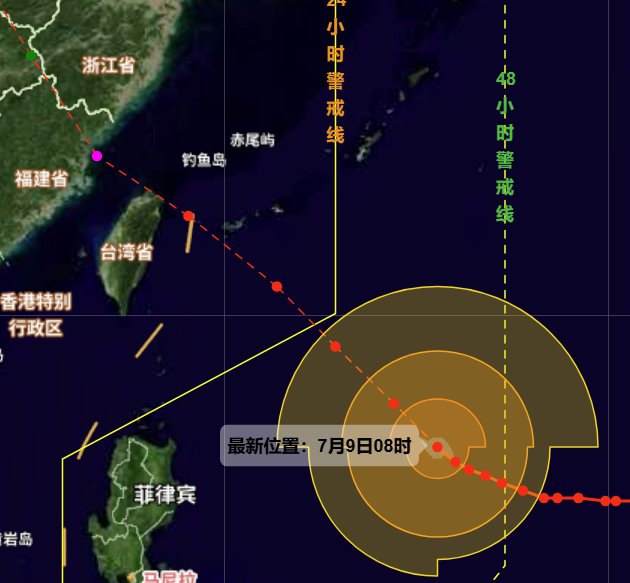 台风巴威可能正面登陆浙江台州到舟山一带沿海