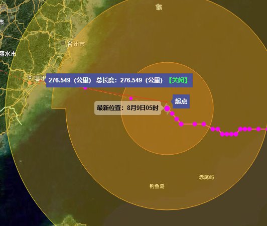 台风白海豚到哪了 8月9日上午靠近温州