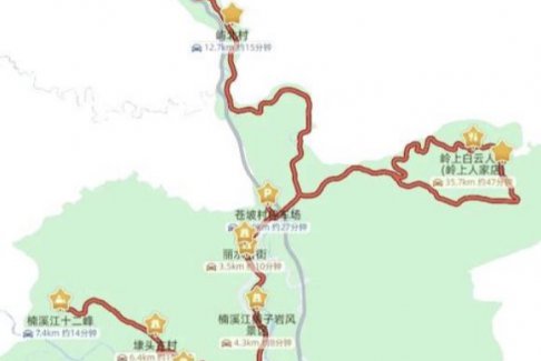 楠溪江自驾路线图